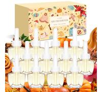 Scent-Hi Plug in Air Freshener Refills 12 Pack, Home Fragrance Plug in Diffuser Refill, Compatible with Air Wick & Glade Plugin(Pumpkin, Apple Cinnamon, Cinnamon Roll, Salted Caramel Cream)