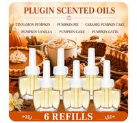 Scent-Hi Pumpkin Plug In Air Freshener Refills for Glade & Air Wick, 6 Pack