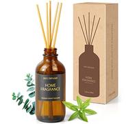 Scent-Hi Reed Diffuser, Eucalyptus Verbena Scent, 100ml With 6 Fiber Sticks, Home Indoor Fragrance Reed Diffusers, Long Lasting Fragrance for Bedroom, Yoga, Bath