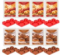 Scent-Hi Scented Wax Melts 8 Pack - Soy Wax Melt Cubes with Cinnamon Roll & Golden Apple Fragrance, Long Lasting Scent for Home Use, Natural Wax Cubes for Wax Warmers