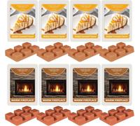 Scent-Hi Scented Wax Melts 8 Pack - Soy Wax Melts 35g Each, Cosy Home Fragrance, Long Lasting Scented Wax Tarts for Wax Warmer, Sweet Salted Caramel & Warm Woodsy Smoke