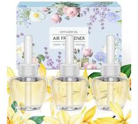 Scent-Hi Vanilla Plug-in Air Freshener Refills - Long-Lasting Scented Oil Refill for Bedroom, Living Room & Hallway, 3 x 19ml Refills, Compatible with Air Wick and Glade PlugIn