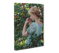 Scent Of The Apple By Charles Curran Canvas Print | Gallery Wrapped 30mm Frame Wall Art | 20x14 inches | Ready to Hang | Classic Still Life Picture | Living Room Bedroom Lounge Office
