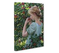 Scent Of The Apple By Charles Curran Canvas Print | Gallery Wrapped 30mm Frame Wall Art | 30x20 inches | Ready to Hang | Classic Still Life Picture | Living Room Bedroom Lounge Office