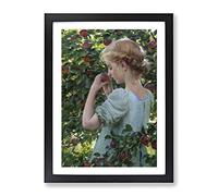Scent Of The Apple By Charles Curran Classic Painting Framed Print | A2 Black Framed Wall Art | Ready to Hang | Classic Historical Picture | Living Room Bedroom Lounge Office