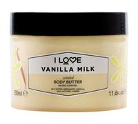 I LOVE Signature Vanilla Milk Body Butter 300ml - Nourishing Shea Butter & Coconut Oil Moisturiser for Silky Smooth Skin - Sweet Scented, Vegan-Friendly Skincare with 87% Natural Ingredients