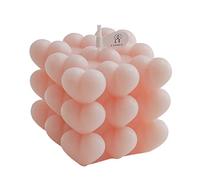 Scented Bubble Cube Candle, Handmade Soy Cube Candles Danish Pastel Room Decor Aesthetic Scented Aromatherapy Cute Shaped Decorations (Heart Cube)