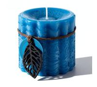 Scented Candle - 40-Hour Burn Natural Wax Cylinder Candle, Amber & Violet Aromatherapy for Home, Luxury Woody Floral Home Fragrance for Relaxation, Meditation, Wedding Gifts (Blue, Amber, Violet)