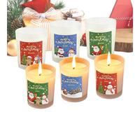 Scented Candle, 6 Pieces Soothing Christmas Scented Candle, Quiet | For Bedroom, Relaxation, Party, Bathroom, Evening, Home Decoration, Atmosphere, Decoration