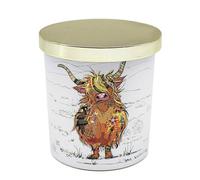 Scented Candle Cashmere & Silk Bug Art Hamish Highland Cow Hand Poured Aroma