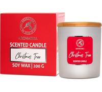 Scented Candle Christmas Tree 200 g - with Swiss Pine Essential Oil - Aromatherapy Soy Wax Candle - Fresh Scent - Air Aromatization - Gift - Idea for Christmas