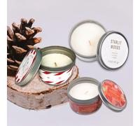 Scented Candle Gift Set | 3X 85g Assorted Fragrance Candles - Starlit Woods, Magnolia, Sugar Cookie & Milk | Tins with Lids for Home, Relaxation, & Gift-Giving by Sinta Gifts
