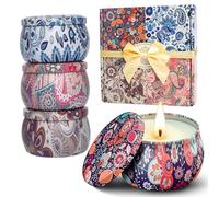 Scented Candle Gift Set 4 Pack | candle gift mum I Four scents：Vanilla、Rose、Lavender、Sandalwood I gifts women birthday