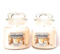 Scented Candle Glistening Christmas Small Jar 104g Pack of 2 | Long Lasting Burn | Holiday Fragrance | Ideal Christmas, Easter & Mother’s Day Gifts for Women