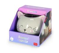 LEGAMI Scented Wax Candle - Animal Theme with 40 Hrs Scent - Cotton Wick - Berry Rose Scent (Kitty)