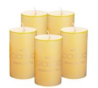 Scented Candle Set - 5 Pack Pillar Candles Infused with Essential Oils, 150mm × 50 mm Lemon Fragrance, Up to 200+ Hours Burn Time, Perfect Candles Gifts Set for Home Décor, Bathroom, Wedding