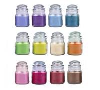 Scented Candle Small Jar Candle Coloured Scent Wax Glass Candles Aromatic Fragrances for Women Home Birthday Gift Yoga Bath, Burn Time up to 15 Hours (Ocean Breeze)