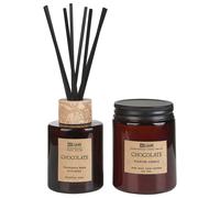 Scented Candle with Fragrance Reed Diffuser DARK ELEGANCE 9 cm Brown