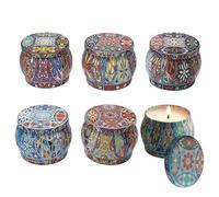 Scented Candles - 6X Stress Relief Candles,Jar Soy Candles for Home Scented Aromatherapy Candles 120 Hours Burning for Her