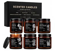 Scented Candles for Men, 6 Pack Soy Wax Aromatherapy Candle Gift Set, Long Lasting Candles for Home, Christmas and Father's Day, Birthday Gifts for Him, Dad and Husband, Up to 150 Hours