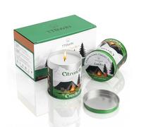Scented Candles Gift Set, 2 Metal Cans of Natural Citronella Candles, 5-in-1 Soy Wax Candle, Burn Time of up to 60H, It's a Summer Friendly Gift and Provide an Undisturbed Space During Garden BBQ