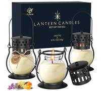 Scented Candles Gift Set - 3 Pack Candles for Home Scented Retro Lantern, Fall Candle Set perfect for Women, Birthday, Yoga, Weddings, Christmas, Soy Wax Candle Blush Sands/Lilac Blossoms/Balsam Cedar