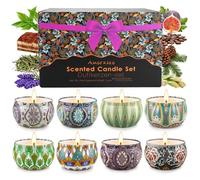 Scented Candles Gift Set, 8 Pack Soy Wax Candles for Women, Fresh Floral Summer Aromatherapy Scents for Home, Birthday, Thank You Gifts