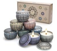Scented Candles Gift Set 8 Pack Soy Wax Tin Candles Lavender Vanilla Sage Home Fragrance Bath Yoga Aromatherapy for Women Burn 20 Hours Gift for Her Mum Wife Girlfriends Birthday Presents