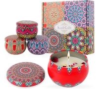 Scented Candles Gift Set, A Collection of Natural Soy Wax Aromatherapy Scented Candles 2.2oz, Pack of 4, Rose, Coco, Lemon, Lavender.