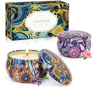 Scented Candles Gift Set, Aromatherapy Candles Gifts for Women, 2 Pack Soy Candles Small Gift Set, Presents for Mum,Christmas Gifts for Women,Perfect for Birthday,Anniversary,Thanksgiving,Bath,Yoga