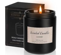 Scented Candles Gift Set for Woman (Lavender), 8 oz Large Soy Wax Lavender Scented Candles, 45 Hour Burn Time,Handmade Relaxing Aromatheraphy Candles,Ideal for Mother's Day, Birthday