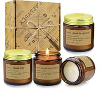 Scented Candles Gift Set for Women, 4 Pack 3.5 Oz Candles Set, 100 Hours Long Burning Soy Wax Candles Jar Aromatherapy Candles for Stress Relief, Birthdays, Weddings, Christmas Gifts for her