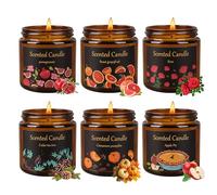 Scented Candles Gift Set for Women, 6 Pack Aromatherapy Jar Candles, 21 oz 150 Hour Long Lasting Soy Candle, Valentine's Day Gifts for Her, Birthday, Weddings, Christmas, Anniversary Present