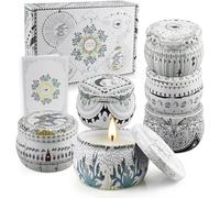 Scented Candles Gift Set, Natural Soy Wax, Stress Relief Gifts for Women, 6 Pack 5.65Oz Aromatherapy Candle, 150H Lasting Burn, Ideal Gifts for Birthday, Mother's Day, Thanksgiving, Christmas