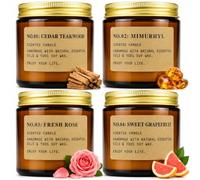 Scented Candles Gifts for Women, 4 Pack Aromatherapy Candle Set, Soy Wax | Long burning candles for home, bath, bedroom, yoga and relaxation; birthday, Christmas, Mother's Day and housewarming gifts