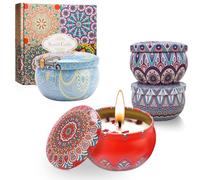 Scented Candles Gifts for Women, 4 Pack Candle Gift Set, Natural Soy Wax, Long Burn Fragranced Aroma Aromatherapy Candles for Birthday Gift, Christmas Gifts