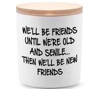 Scented Candles Gifts for Women, Friendship Gifts for Women, Birthday Gift for Friends, Lavender Scented Friend Candle, We'll Be Friends Until We're Old and Senile
