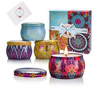 Scented Candles Gifts for Women, Pack of 4 508 g Scented Candles Gift Set, Soy Wax Aromatherapy Candles, Candle Set are Easy to Carry for Stress Relief of The Body for Women, Christmas, Mother's Day