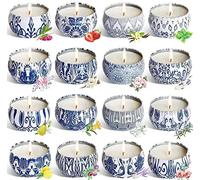 Scented Candles Gifts Set 16 Pack Soy Wax Travel Tin Jar Candles for Home 2.5 OZ Aromatherapy Candles for Mom for Christmas, Birthday, Thanksgiving, Mother's Day
