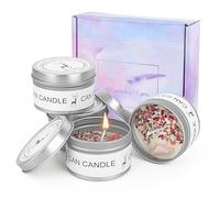 Scented Candles Set 4 Pcs Citronella Candles Outdoor Aromatherapy Scented Gift for Women, Natural Soy Wax Candles for Birthday, Valentine's Day, Bath, Yoga,Thanksgiving,Christmas Day