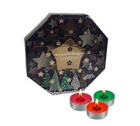Scented Christmas tealight advent calendar 2025-24 festive countdown scented candles - christmas tea light candles - tea lights advent calendar - count down to christmas - tea light gift set.