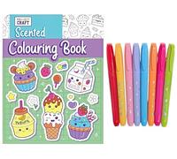 Scented Colouring Set for Kids - 8 Fragrant Markers in Assorted Colours + 100 Page A4 Colouring Book - Fun Arts and Crafts Sensory Gift Set for Boys & Girls Aged 3+