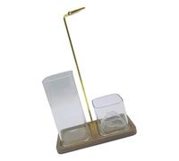 Scented Diffuser 2 in 1 Upside Down Holder with Removable Glass Cup Ashes Catcher Wood Base Incenses Stick Burners