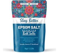 Scented Epsom Bath Salts 1kg - Essential Oil Infused Fragrances | Natural Magnesium Sulphate | Relaxing Bath & Foot Soak for Calm, Sleep & Muscle Relief (Sleep Better)