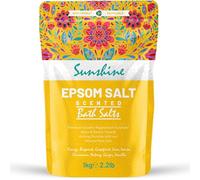 Scented Epsom Bath Salts 1kg - Essential Oil Infused Fragrances | Natural Magnesium Sulphate | Relaxing Bath & Foot Soak for Calm, Sleep & Muscle Relief (Sunshine)
