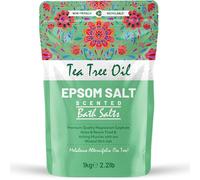 Scented Epsom Bath Salts 1kg - Essential Oil Infused Fragrances | Natural Magnesium Sulphate | Relaxing Bath & Foot Soak for Calm, Sleep & Muscle Relief (Tea Tree Oil)