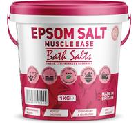 Scented Epsom Bath Salts 1kg - Muscle Ease with Ginger, Lemongrass & Rosemary Essential Oils | 100% Natural Magnesium Sulphate | Infused Bath & Foot Soak for Sleep, Stress Relief & Muscle Recovery