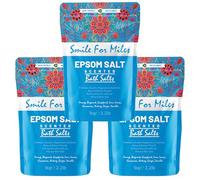 Scented Epsom Bath Salts 1kg (Pack of 3) - Essential Oil Infused Fragrances | Natural Magnesium Sulphate | Relaxing Bath & Foot Soak for Calm, Sleep & Muscle Relief (Smile for Miles)