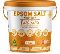 Scented Epsom Bath Salts 1kg - Sunshine with Rosemary, Grapefruit, Orange & other Essential Oils | 100% Natural Magnesium Sulphate | Infused Bath & Foot Soak for Sleep, Stress Relief & Muscle Recovery