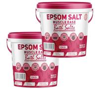 Scented Epsom Bath Salts 20kg - Muscle Ease with Ginger, Lemongrass & Rosemary Essential Oils | 100% Natural Magnesium Sulphate | Infused Bath & Foot Soak for Sleep, Stress Relief & Muscle Recovery